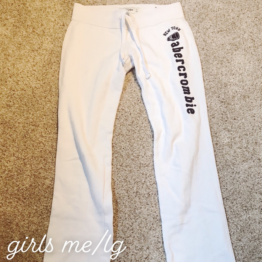 Abercrombie White Sweat/PJ Pants
